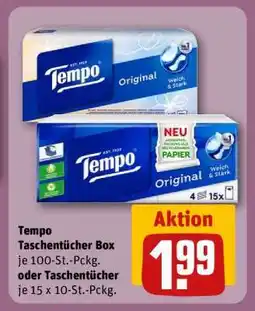 REWE Tempo Taschentücher Box Angebot