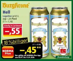 Norma Burgkrone Hell Angebot