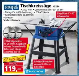 Norma Tischkreissäge HS254 Angebot