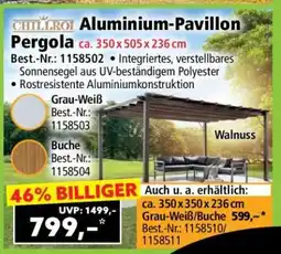 Norma Aluminium-Pavillon Pergola ca. 350 x 505 x 236 cm Angebot