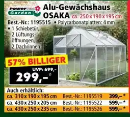 Norma Alu-Gewächshaus OSAKA ca. 250 x 190 x 195 cm Angebot