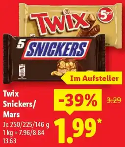 Lidl Twix Snickers/ Mars Angebot