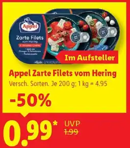 Lidl Appel Zarte Filets vom Hering Angebot