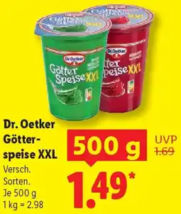 Lidl Dr. Oetker Götterspeise XXL Angebot