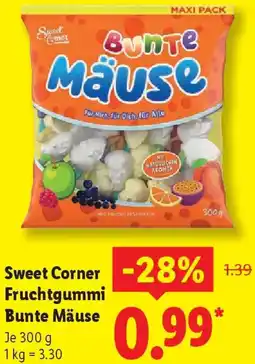 Lidl Sweet Corner Fruchtgummi Bunte Mäuse Angebot