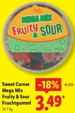 Lidl Sweet Corner Mega Mix Fruity & Sour Fruchtgummi Angebot
