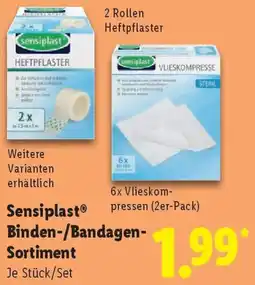 Lidl Sensiplast Binden-/Bandagen Sortiment Angebot