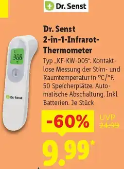 Lidl Dr. Senst 2-in-1-Infrarot Thermometer Angebot