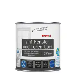 toom Baumarkt toom 2in1 Fenster- und Türenlack weiß glänzend 375 ml Angebot