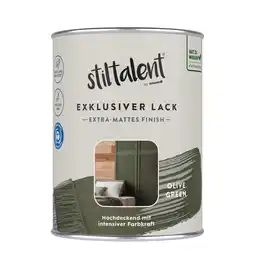 toom Baumarkt Stiltalent Lack 'olive green' Extra-matt 0,5 l Angebot