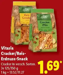 Lidl Vitasia Cracker/Reis Erdnuss-Snack Angebot