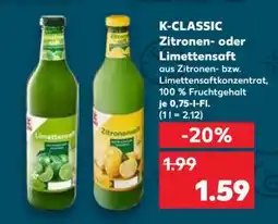 Kaufland K-CLASSIC Zitronen- oder Limettensaft Angebot