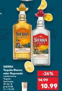 Kaufland Sierra Tequila Blanco oder Reposado Angebot