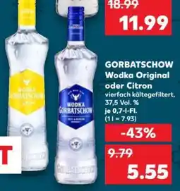 Kaufland GORBATSCHOW Wodka Original oder Citron Angebot