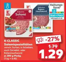 Kaufland K-CLASSIC Salamispezialitäten Angebot