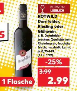 Kaufland ROTWILD Dornfelder, Riesling oder Glühwein Angebot