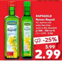 Kaufland RAPSGOLD Reines Rapsöl Angebot