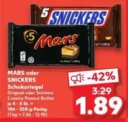 Kaufland MARS oder SNICKERS Schokoriegel Angebot