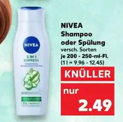 Kaufland NIVEA Shampoo oder Spülung Angebot
