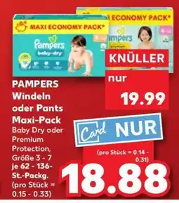 Kaufland PAMPERS Windeln oder Pants Maxi-Pack Angebot