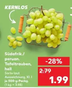 Kaufland Südafrik./peruan. Tafeltrauben, hell Angebot
