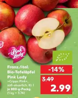 Kaufland Franz./ital. Bio-Tafeläpfel Pink Lady Angebot