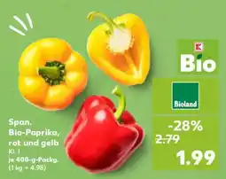 Kaufland Span. Bio-Paprika, rot und gelb Angebot