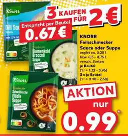 Kaufland Knorr Feinschmecker Sauce oder Suppe Angebot
