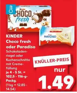 Kaufland KINDER Choco fresh oder Paradiso Angebot