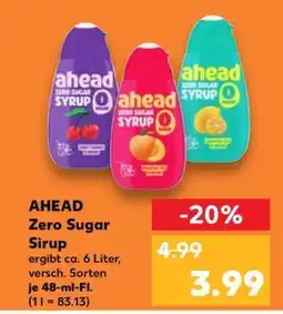Kaufland AHEAD Zero Sugar Sirup Angebot