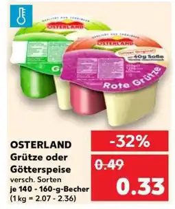 Kaufland OSTERLAND Grütze oder Götterspeise Angebot