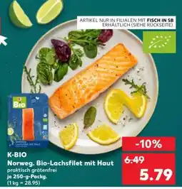 Kaufland Norweg. Bio-Lachsfilet mit Haut Angebot