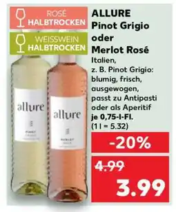 Kaufland ALLURE Pinot Grigio oder Merlot Rosé Angebot