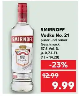 Kaufland SMIRNOFF Vodka No. 21 Angebot