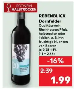 Kaufland REBENBLICK Dornfelder Angebot