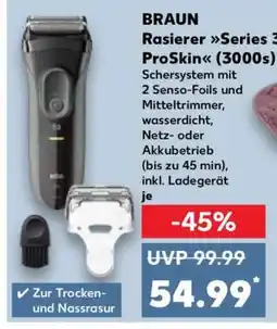 Kaufland BRAUN Rasierer Series 3 ProSkin (3000s) Angebot