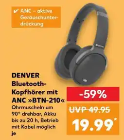 Kaufland DENVER Bluetooth-Kopfhörer mit ANC BTN-210 Angebot