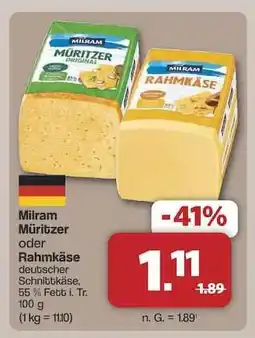 Famila Nord Ost Milram Müritzer oder Rahmkäse Angebot