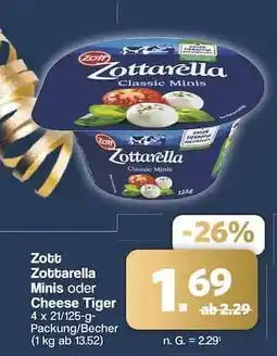 Famila Nord Ost Zott Zottarella Minis oder Cheese Tiger Angebot