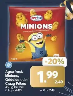 Famila Nord Ost Agrarfrost Minions, Griddies oder Crazy Frites Angebot