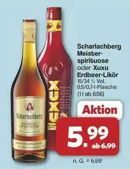 Famila Nord Ost Scharlachberg Meisterspirituose oder Xuxu Erdbeer-Likör Angebot