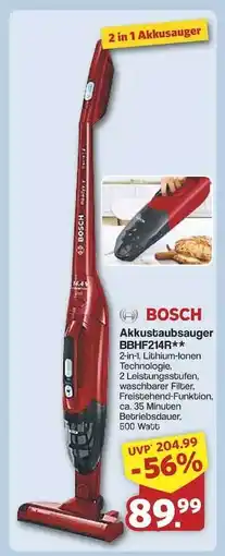 Famila Nord Ost BOSCH Akkustaubsauger BBHF214R Angebot