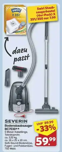Famila Nord Ost SEVERIN Bodenstaubsauger BC7030 Angebot