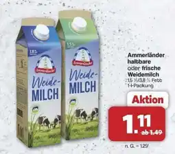 Famila Nord Ost Ammerländer haltbare oder frische Weidemilch Angebot