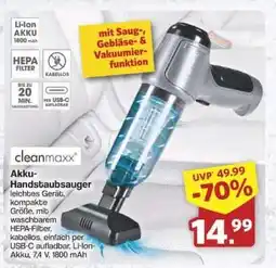 Famila Nord Ost CLEANmaxx Akku-Handstaubsauger Angebot