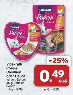 Famila Nord Ost Vitakraft Poésie Création oder Délice Angebot