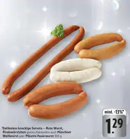 Edeka Delikatess knackige Servela Angebot