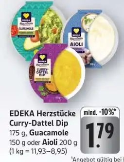 Edeka EDEKA Herzstücke Curry-Dattel Dip, Guacamole oder Aioli Angebot