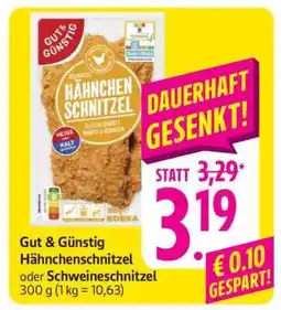 Edeka Gut & Günstig Hähnchenschnitzel oder Schweineschnitzel Angebot