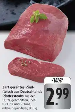 Edeka Zart gereiftes Rindfleisch aus Deutschland: Rindersteaks Angebot